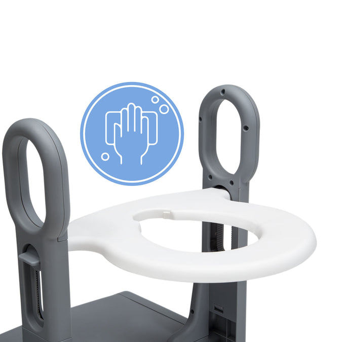 White and Grey (5052) 4-Little Jon-EE Adjustable Potty Seat and Step Stool