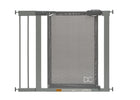 Cool Grey (1216) 3-Adjustable Baby Safety Gate - Easy Fit Pressure Mount Design with Walk-Through Door