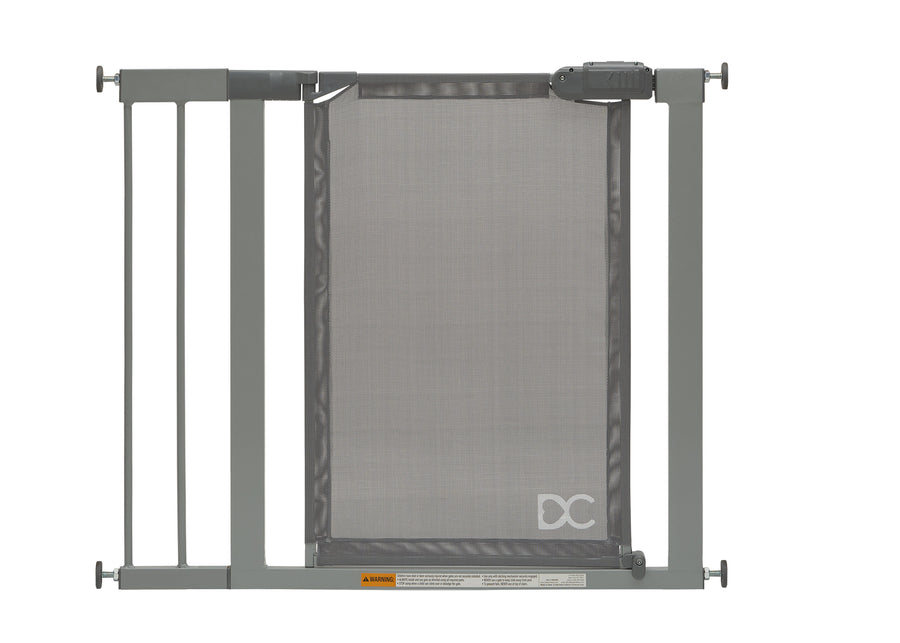 Cool Grey (1216) 3-Adjustable Baby Safety Gate - Easy Fit Pressure Mount Design with Walk-Through Door