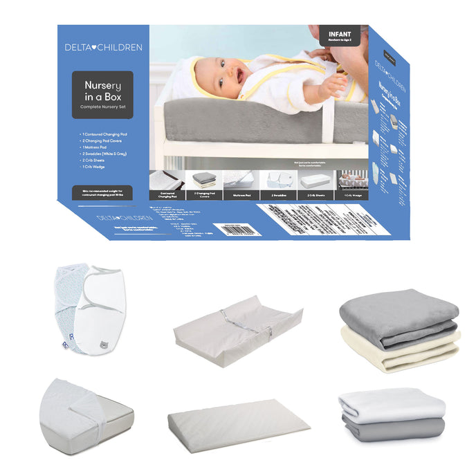 White (5051) 1-9-Piece Nursery-in-a-Box Set