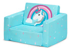 Blue Unicorn (5060) 6-Unicorn Cozee Flip Out Chair - 2-in-1 Convertible Chair to Lounger for Kids