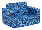 Blue Camo (5061) 15-Cozee Flip-Out Chair - 2-in-1 Convertible Chair to Lounger for Kids