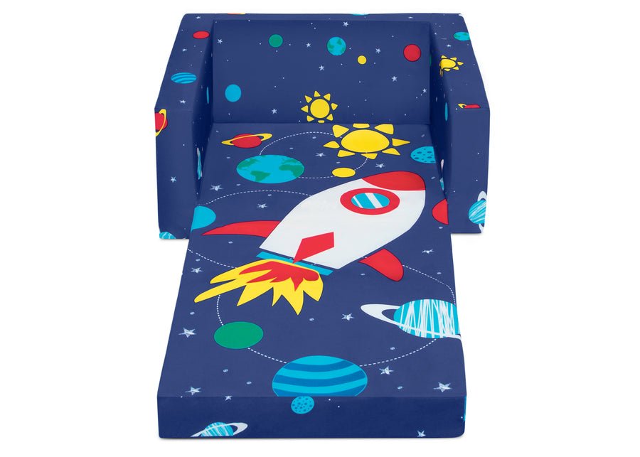 Spaceship (5064) 7-Spaceship Cozee Flip Out Chair - 2-in-1 Convertible Chair to Lounger for Kids