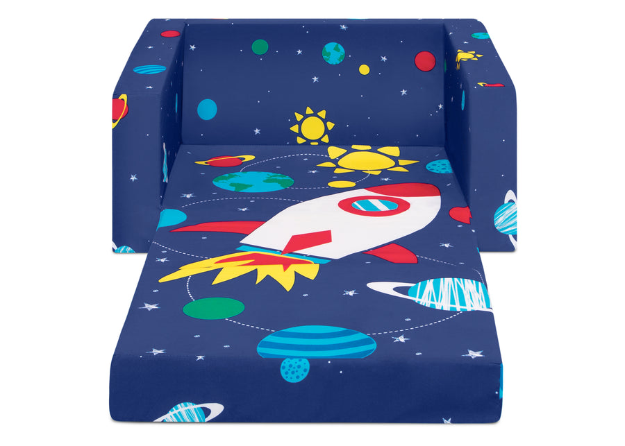 Spaceship (5064) 8-Spaceship Cozee Flip Out Chair - 2-in-1 Convertible Chair to Lounger for Kids