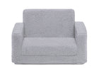 Grey Sherpa (5031) 2-Cozee Flip-Out Sherpa 2-in-1 Convertible Chair to Lounger for Kids
