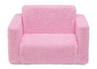 Pink Sherpa (5032) 7-Cozee Flip-Out Sherpa 2-in-1 Convertible Chair to Lounger for Kids