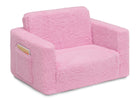 Pink Sherpa (5032) 8-Cozee Flip-Out Sherpa 2-in-1 Convertible Chair to Lounger for Kids