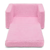 Pink Sherpa (5032) 10-Cozee Flip-Out Sherpa 2-in-1 Convertible Chair to Lounger for Kids