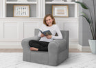 Light Grey (1226) 26-Personalized XL Cozee Foam Chair for Kids - Our Largest Chair