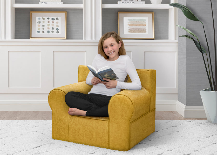 Yellow (5008) 47-Personalized XL Cozee Foam Chair for Kids - Our Largest Chair