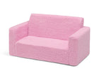 Pink Sherpa (5032)  19-Cozee Flip-Out Sherpa 2-in-1 Convertible Sofa to Lounger for Kids