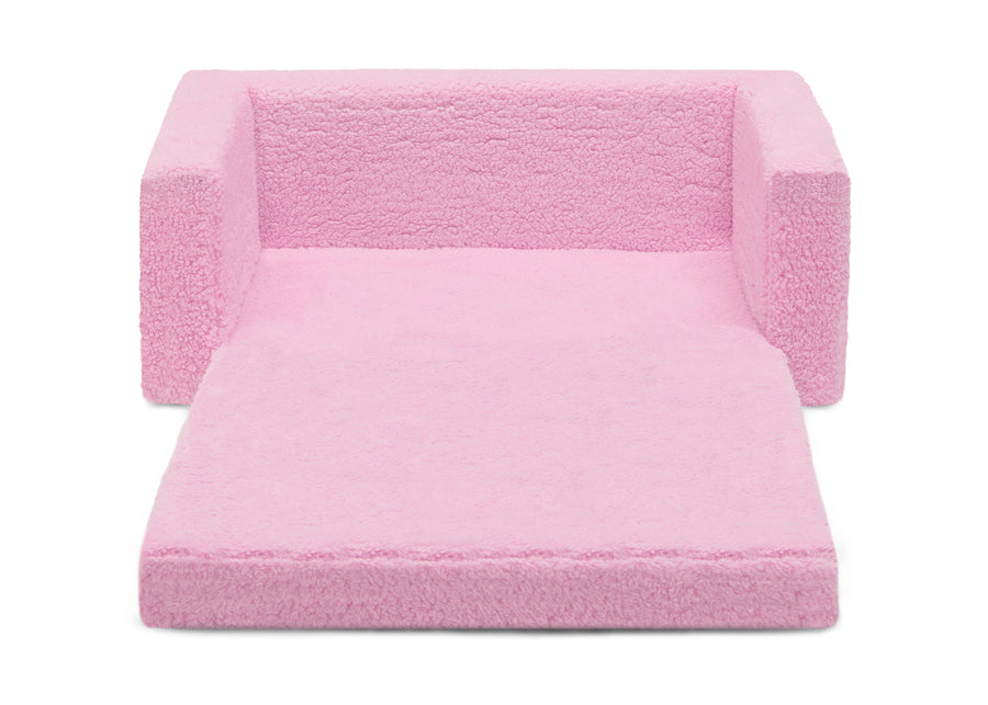 Pink Sherpa (5032)  20-Cozee Flip-Out Sherpa 2-in-1 Convertible Sofa to Lounger for Kids