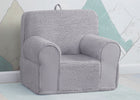 Grey Sherpa with Grey Suede (5048) 2-Deluxe Cozee Sherpa and Suede Chair for Kids