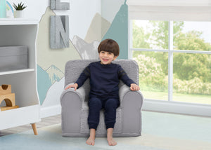 Grey Sherpa with Grey Suede (5048) 0-Deluxe Cozee Sherpa and Suede Chair for Kids