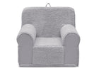Grey Sherpa with Grey Suede (5048) 3-Deluxe Cozee Sherpa and Suede Chair for Kids