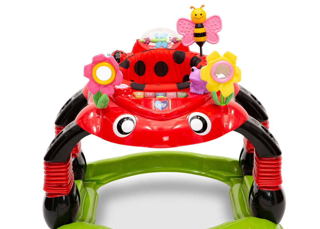 Delta Children Sadie the Ladybug (559) Lil’ Play Station 4-in-1 Activity Walker Front Silo View