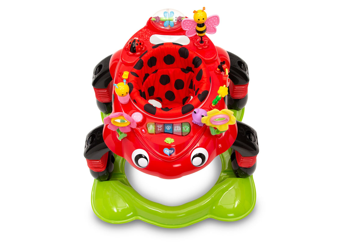Delta Children Sadie the Ladybug (559) Lil’ Play Station 4-in-1 Activity Walker Top Silo View