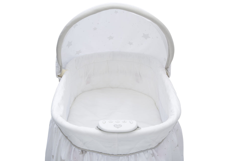 Delta Children Stardust (2066) Deluxe Sweet Beginnings Bassinet, Electronic Music Module h4h 21-Deluxe Sweet Beginnings Bassinet