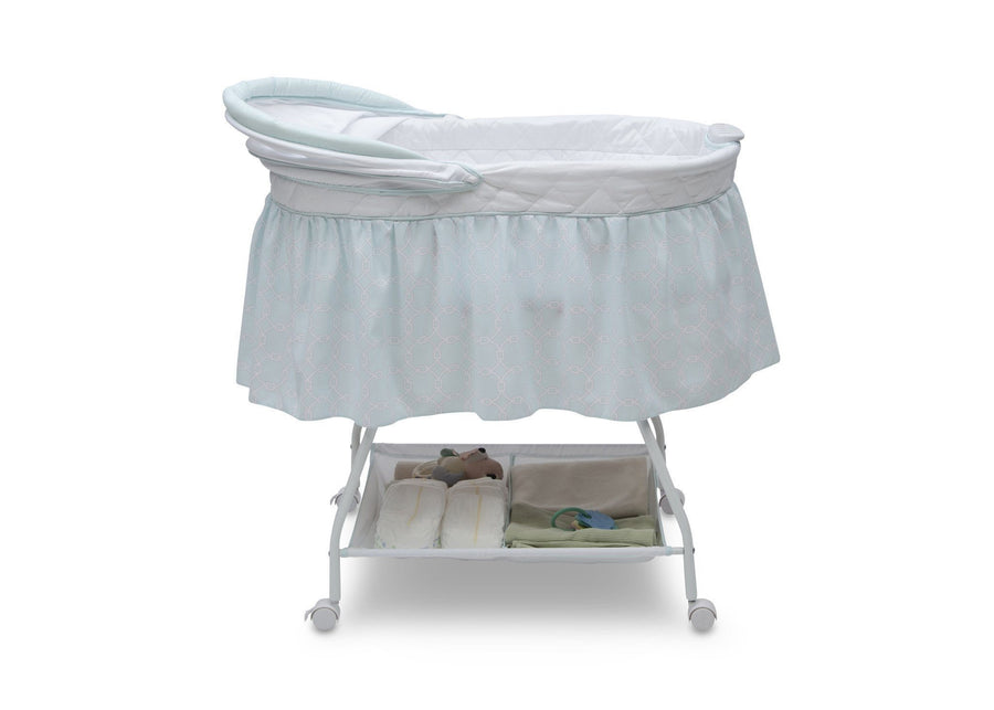 Delta Children Tivoli Gardens (373) Deluxe Sweet Beginnings Bassinet, Side View f3f 14-Deluxe Sweet Beginnings Bassinet