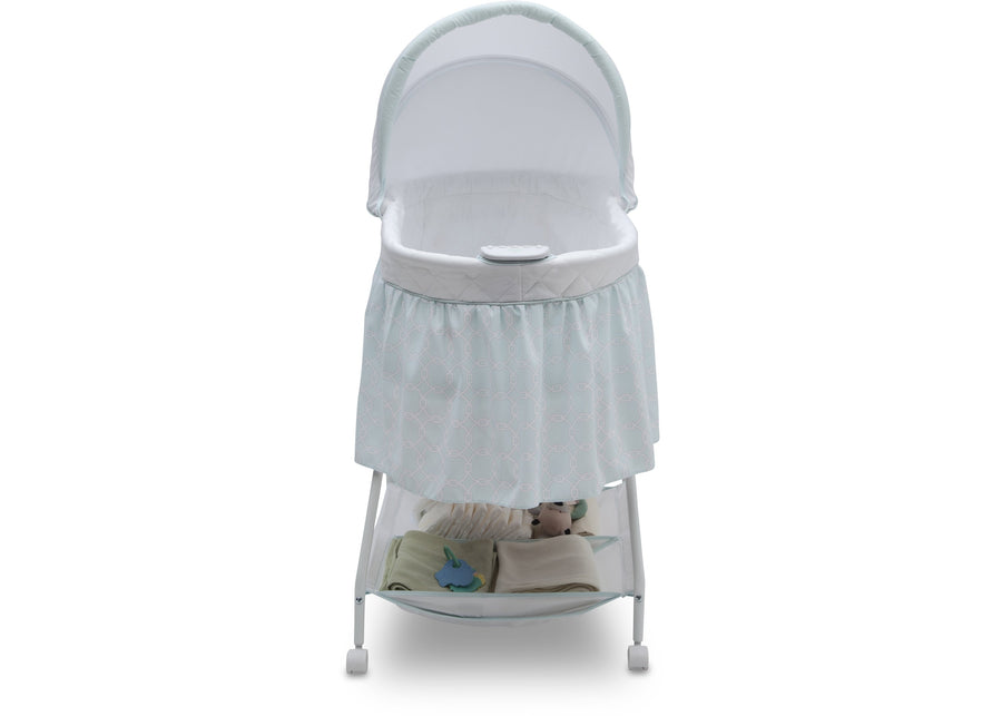 Delta Children Tivoli Gardens (373) Deluxe Sweet Beginnings Bassinet, Front Silo View f2f 13-Deluxe Sweet Beginnings Bassinet