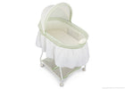 Delta Children Scarborough White (110) Ultimate Sweet Beginnings Bassinet, Above View h3h 35-Ultimate Sweet Beginnings Bassinet