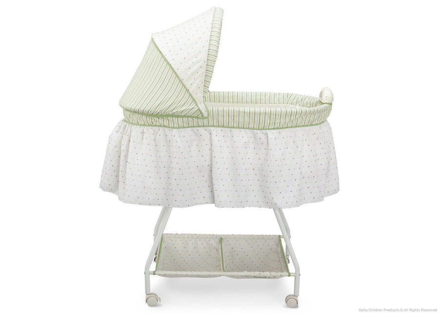 Delta Children Scarborough White Ultimate Sweet Beginnings Bassinet, Full Side View 36-Ultimate Sweet Beginnings Bassinet