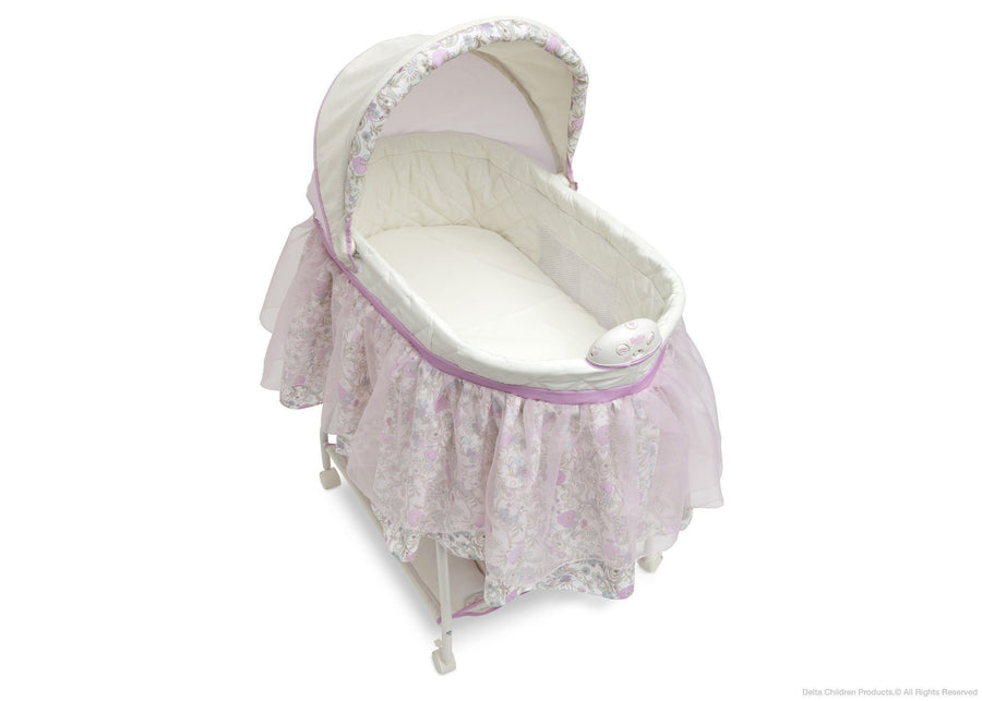 Delta Children Victorian Floral (303) Ultimate Sweet Beginnings Bassinet, Above View c3c 12-Ultimate Sweet Beginnings Bassinet