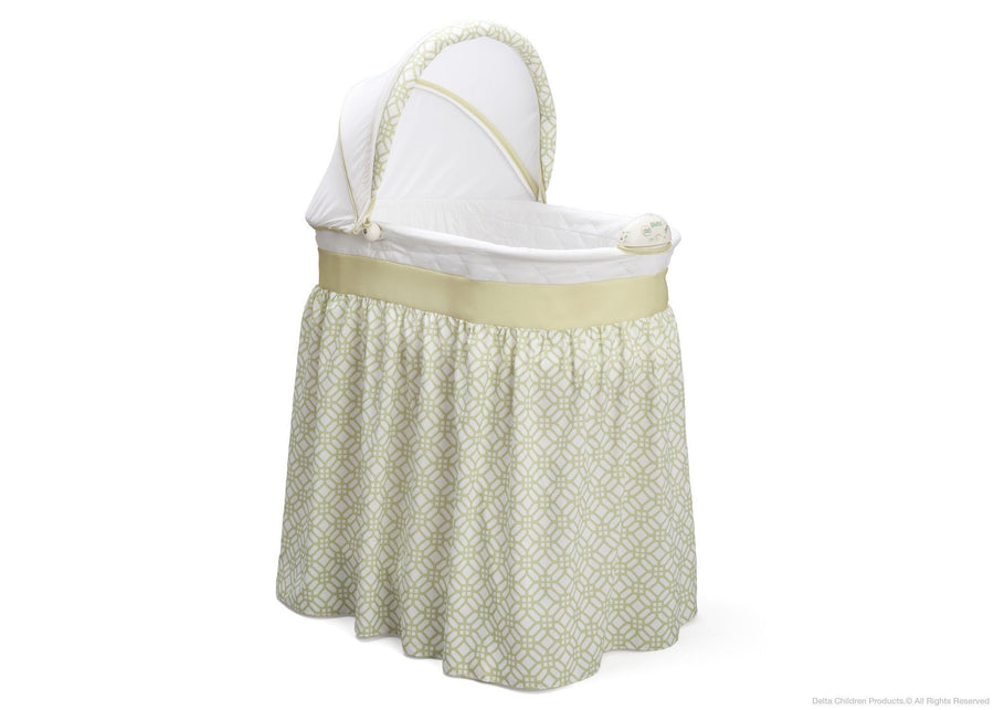 Delta Children Tonal Geo (343) Ultimate Sweet Beginnings Bassinet, Side View e1e 10-Ultimate Sweet Beginnings Bassinet
