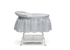 Delta Children Lots-A-Dots (371) Ultimate Sweet Beginnings Bassinet, Full Side View with Canopy Detail, g2g 47-Ultimate Sweet Beginnings Bassinet