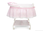 Delta Children Elegant Girl (680) Ultimate Sweet Beginnings Bassinet, Full Side View with Canopy Detail j2j 37-Ultimate Sweet Beginnings Bassinet