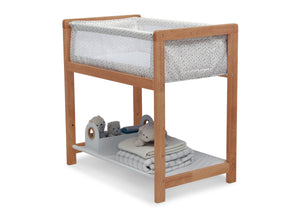 Paint Dabs (2129) 8-Classic Wood Bedside Bassinet Sleeper - Portable Crib with High-End Wood Frame