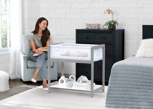 Classic Wood Bedside Bassinet Sleeper - Portable Crib with High-End Wood Frame Link (2233) 0-Classic Wood Bedside Bassinet Sleeper - Portable Crib with High-End Wood Frame