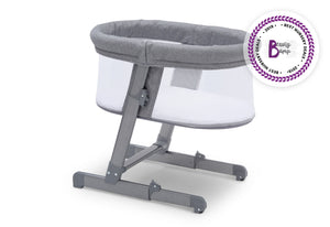 Simmons Kids® Oval City Sleeper Bassinet Grey Tweed (2012) 12