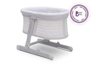 Simmons Kids® Oval City Sleeper Bassinet White Cap (2170) 3-Simmons Kids® Oval City Sleeper Bassinet