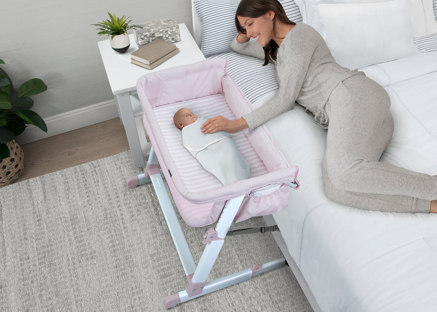 Pink Stripes (2356) 1-babyGap Whisper Bedside Bassinet