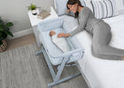 Grey Stripes (2359) 19-babyGap Whisper Bedside Bassinet