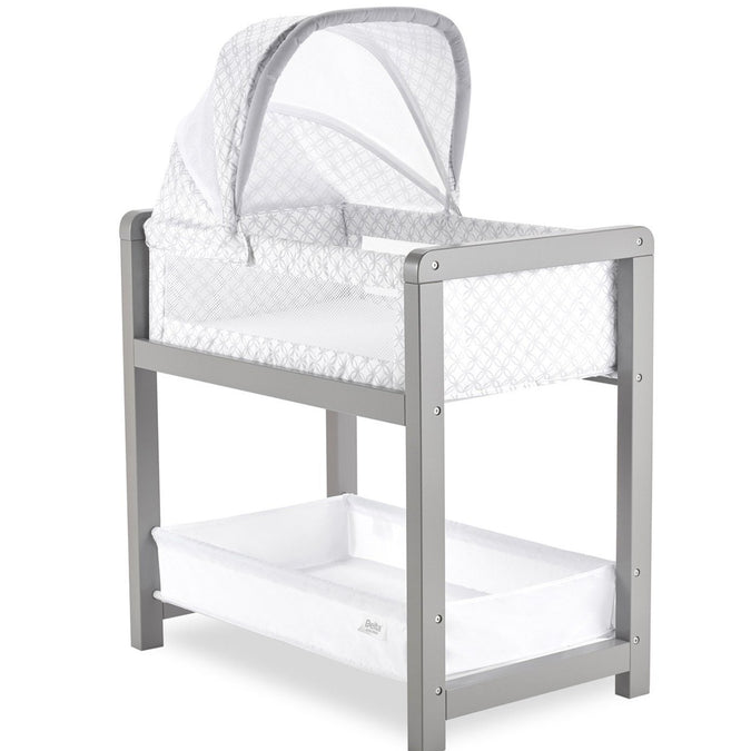 Classic Deluxe Wood Bedside Bassinet Sleeper Grey (2130) 6-Classic Deluxe Wood Bedside Bassinet Sleeper