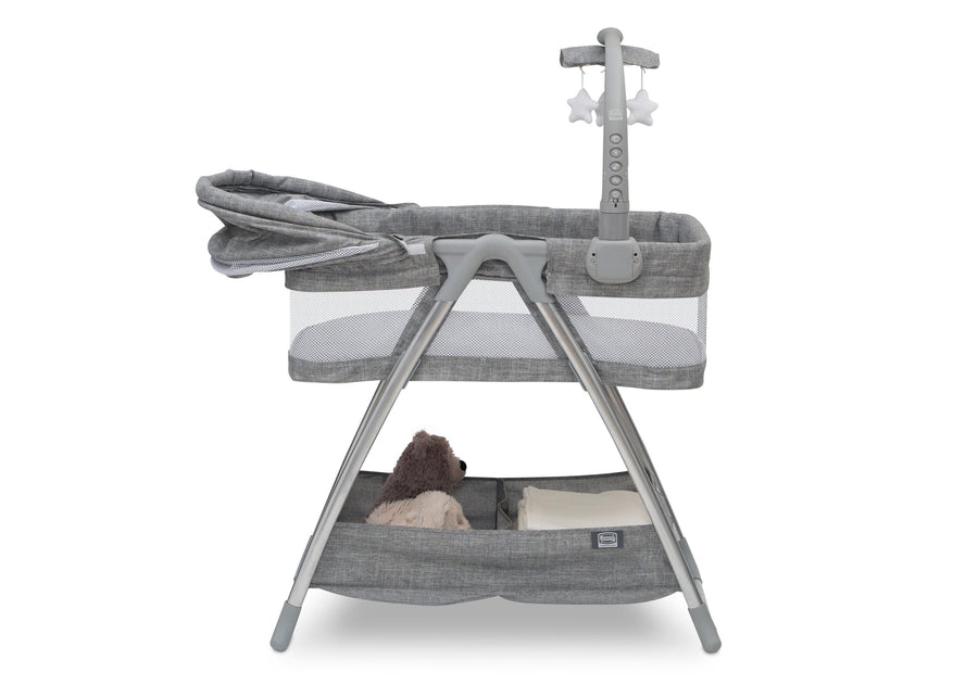 Simmons Kids Grey Tweed (2012) City Sleeper Bassinet, Side Silo View 4-City Sleeper Bassinet