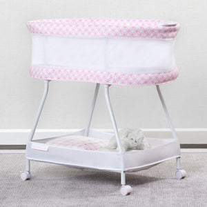 Pink Infinity (2234) bassinet 7-Sweet Dreams Bassinet with Airflow Mesh