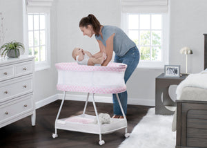 Pink Infinity (2234) bassinet 0-Sweet Dreams Bassinet with Airflow Mesh