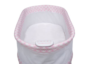 Pink Infinity (2234) bassinet 5-Sweet Dreams Bassinet with Airflow Mesh