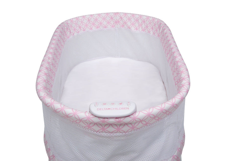 Pink Infinity (2234) bassinet 5-Sweet Dreams Bassinet with Airflow Mesh