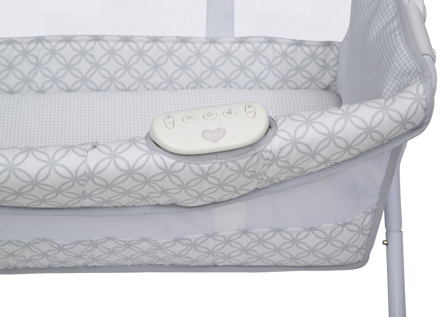 Delta Children Grey Infinity (434) Newborn Soothing Sleeper Bassinet, Detail View 5-Newborn Soothing Sleeper Bassinet