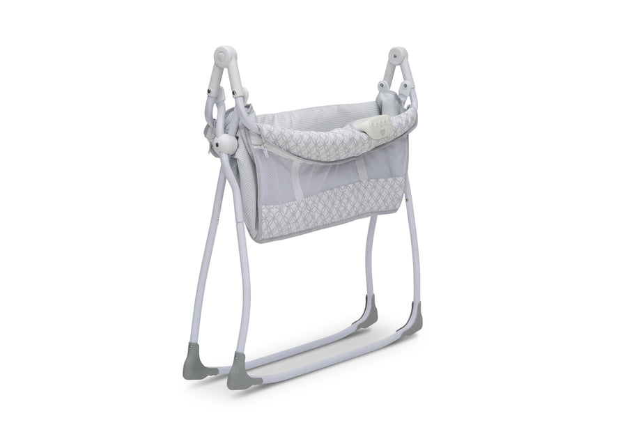 Delta Children Grey Infinity (434) Newborn Soothing Sleeper Bassinet, Folded View 6-Newborn Soothing Sleeper Bassinet