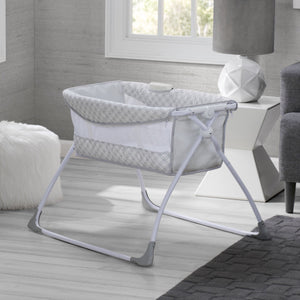 Delta Children Grey Infinity (434) Newborn Soothing Sleeper Bassinet 9-Newborn Soothing Sleeper Bassinet
