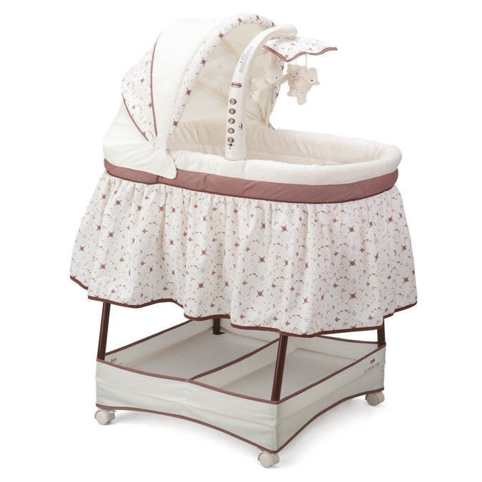 Delta Children Espresso Truffle (208) Slumber Time Elite Gliding Bassinet, Right Side View b1b 8-Slumber Time Elite Gliding Bassinet