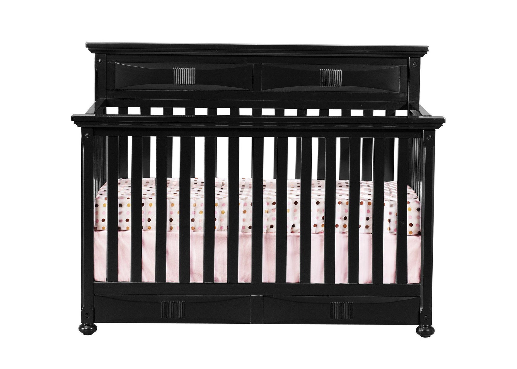 Simmons Kids Black (001) Impressions Crib 'N' More, Crib Conversion Front View a1a