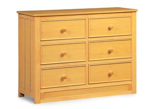 Delta Children Natural (260) Melody 6 Drawer Dresser, Left view c1c 2-Melody 6 Drawer Dresser