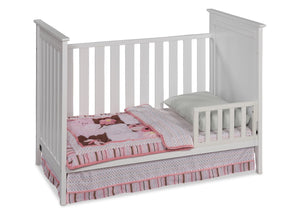 Simmons Kids White (100) Melody 3-in-1 Crib, Toddler Bed Conversion b2b 1-Melody 3-in-1 Crib