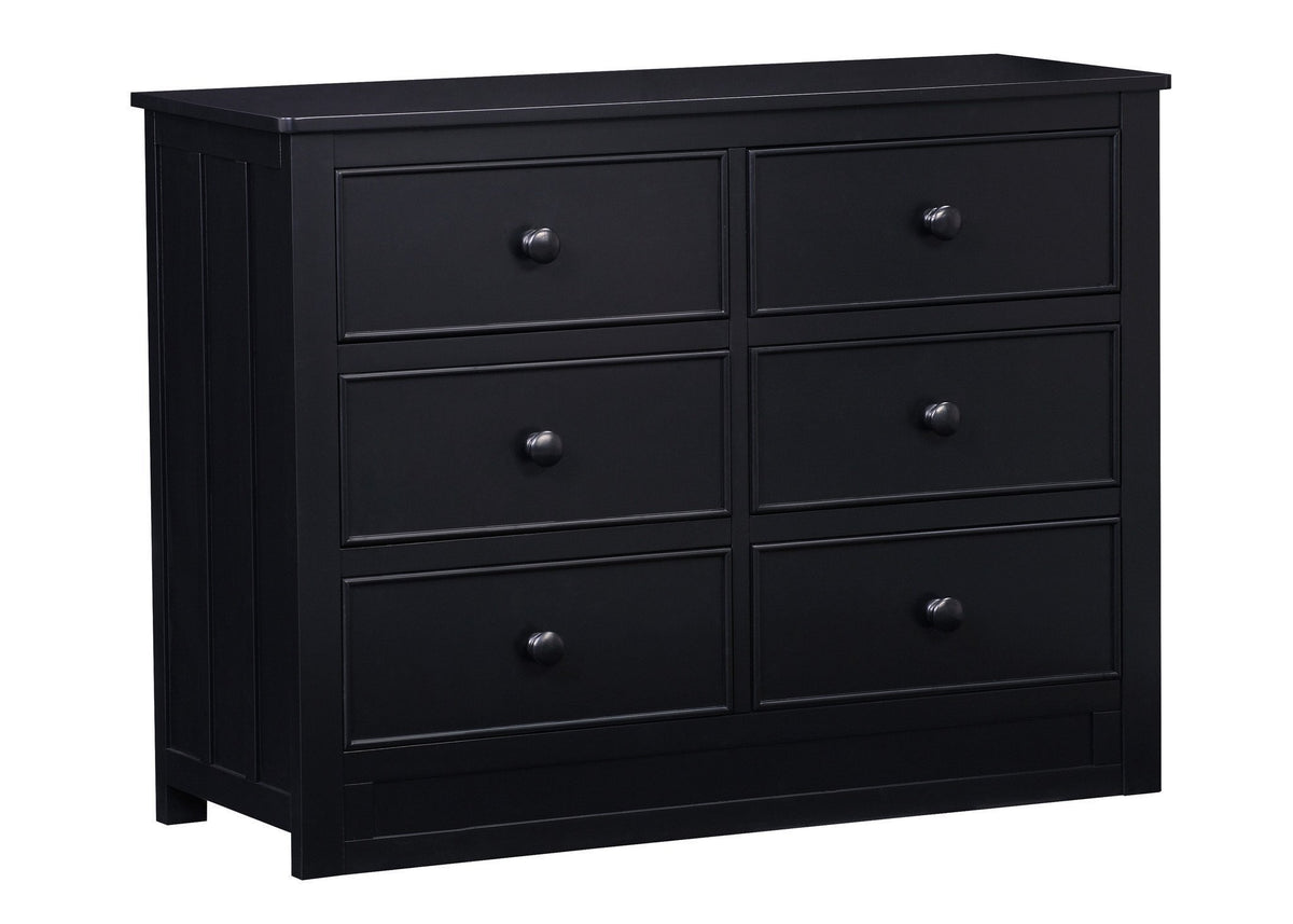 Delta Children Black (001) Melody 6 Drawer Dresser, Left view a1a